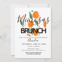 Mimosa Brunch Hand Drawn Bridal Shower Invitation