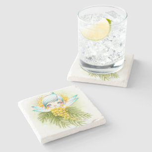 mimosa fairy stone coaster