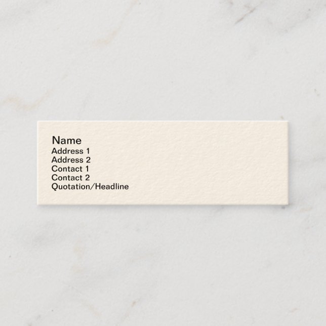 Mimosa Mini Business Card (Front)