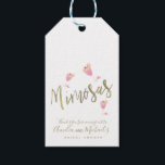 Mimosa Pink Bridal Shower Thank You Confetti  Gift Tags<br><div class="desc">Bridal Shower Tags with Mimosas Illustration ,  Great for Favours</div>