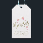 Mimosa Pink Bridal Shower Thank You Confetti  Gift Tags<br><div class="desc">Bridal Shower Tags with Mimosas Illustration ,  Great for Favours</div>