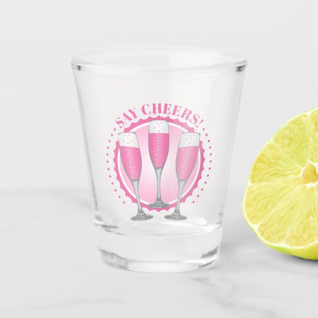 Mimosa Pink Champagne Glasses (Front)