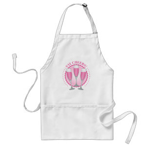 Mimosa Pink Champagne Glasses Adult Apron
