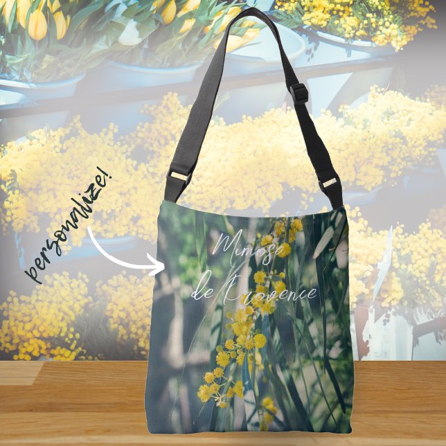 Mimosa Tree with Yellow Flowers Crossbody Bag (Creator Uploaded)