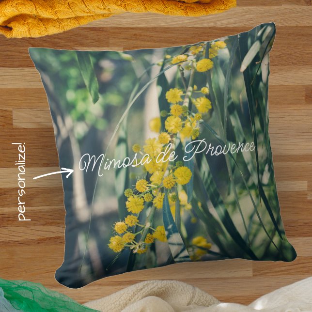 Mimosa Tree with Yellow Flowers Cushion (Creator Uploaded)