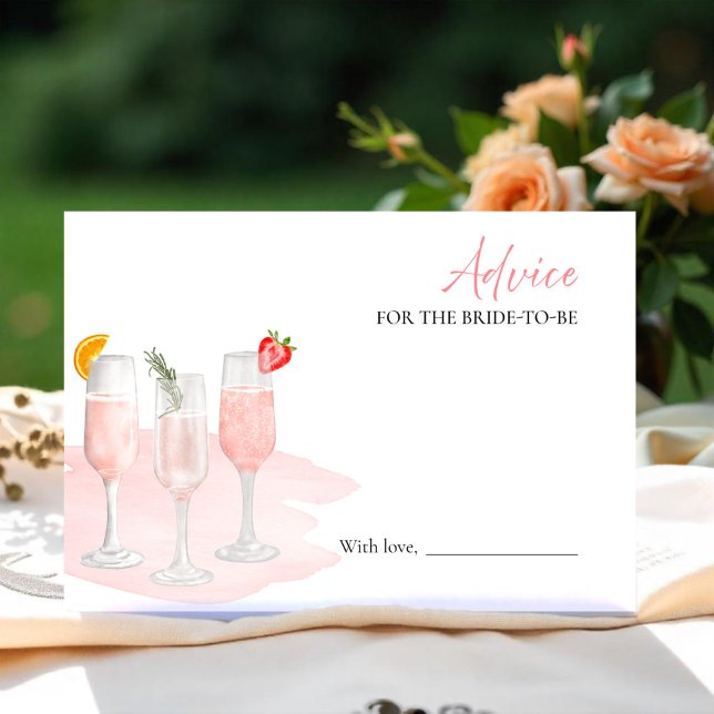 Mimosas Bridal Shower Advice for the Bride Card (Creator Uploaded)