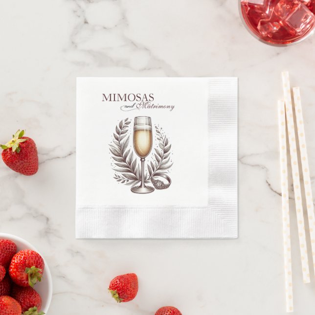 Mimosas & Matrimony Napkin (Insitu)