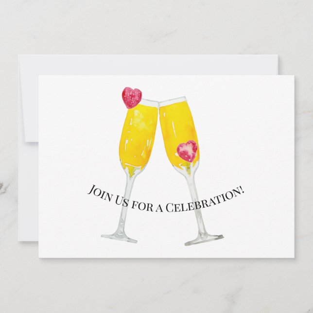 Mimosas Personalised Invitation (Front)