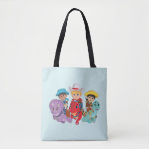Min and Clover   Dino Ranch Tote Bag