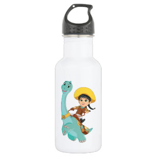 Min & Clover   Happy Cowgirl & Brontosaurus Ride 532 Ml Water Bottle