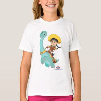 Min & Clover | Happy Cowgirl & Brontosaurus Ride T-Shirt