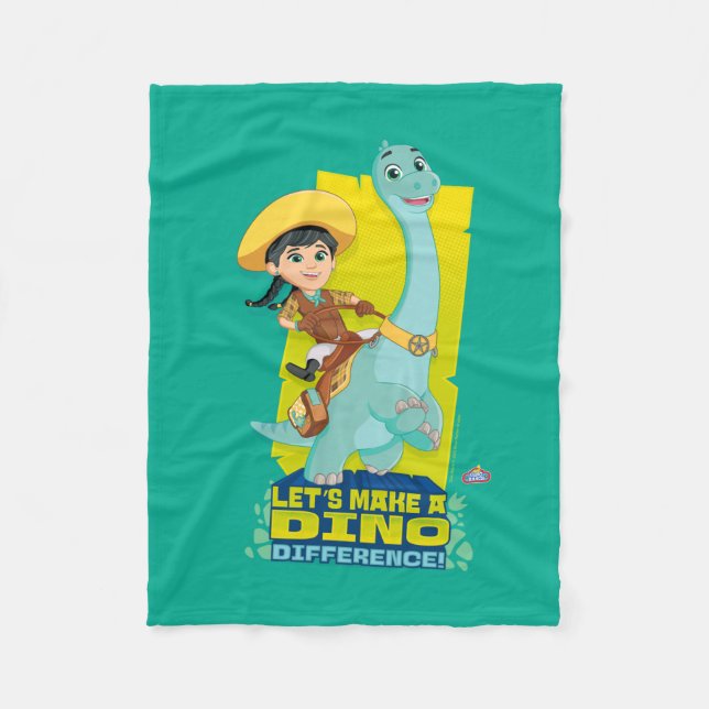 Min & Clover | Making a Dino Difference Fleece Blanket (Front)