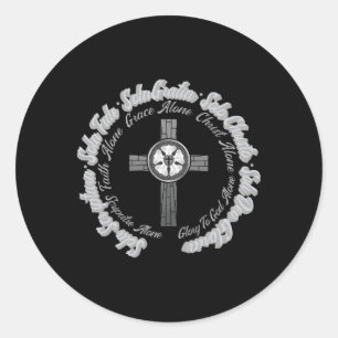 Min Luther Reformation 5 Solas For Protestant Chri Classic Round Sticker
