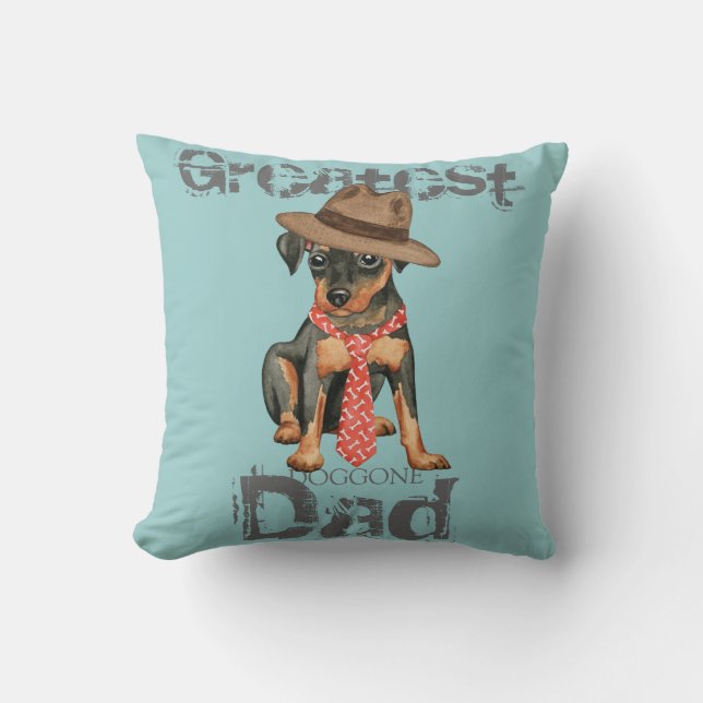 Min Pin Dad Cushion (Front)
