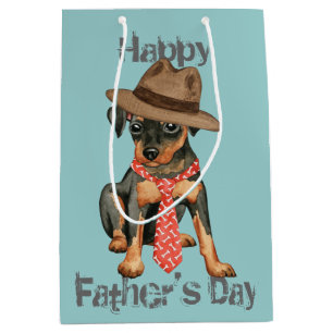 Min Pin Dad Medium Gift Bag
