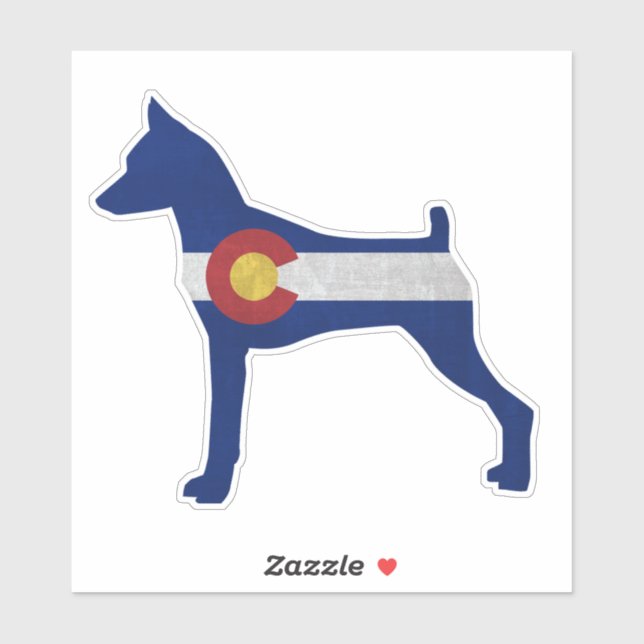 Min Pin Dog Breed Colorado Flag (Sheet)