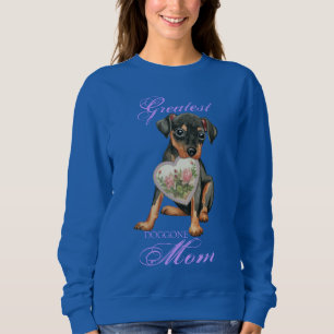 Min Pin Heart Mum Long Sleeve T-Shirt Sweatshirt