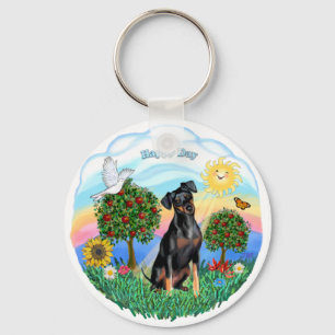 Min Pin (natural ears) Key Ring