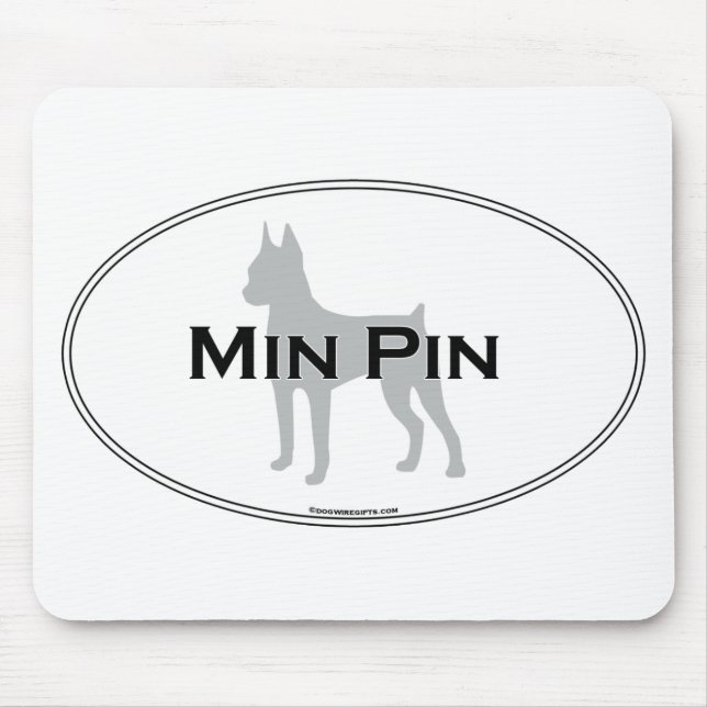 Min Pin Oval Mouse Pad (Front)