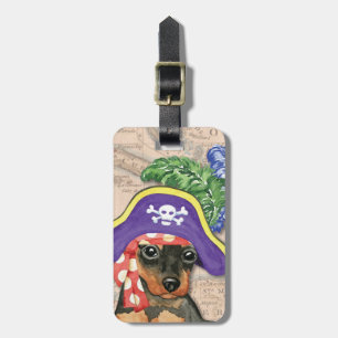 Min Pin Pirate Luggage Tag