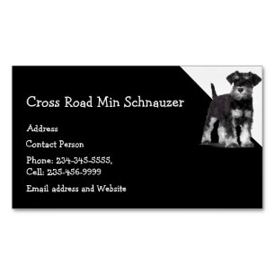 Min Schnauzer Dog Pet Animal Magnetic Business Card