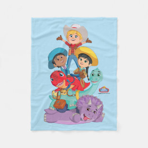Min with Dino Ranch Friends Fleece Blanket