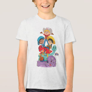 Min with Dino Ranch Friends Tri-Blend Shirt