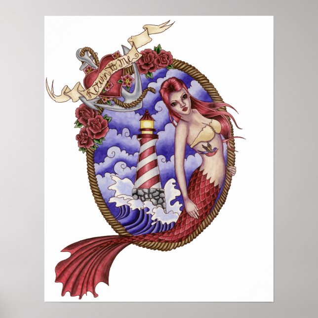Mina - Tattoo Mermaid Poster (Front)