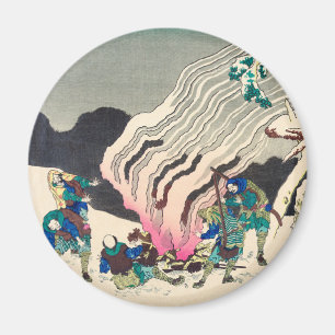 Minamoto no Muneyuki Ason by Katsushika Hokusai Magnet