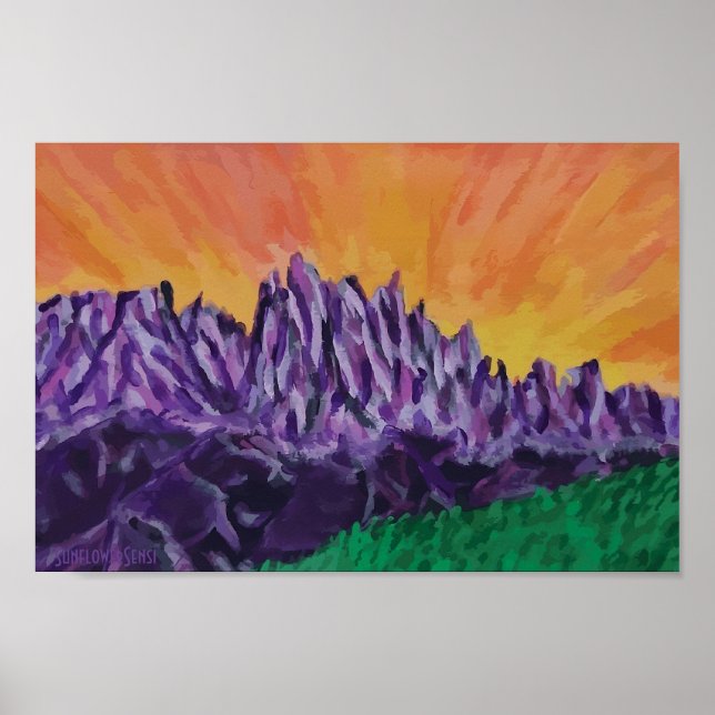 Minarets Ansel Adams Wall Art Poster (Front)