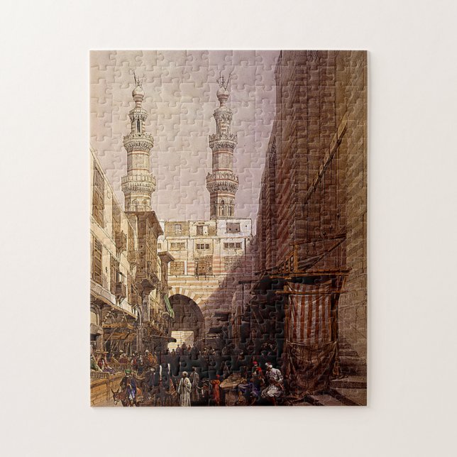 Minarets & Entrance of Metwaleys Roberts/Haghe Art Jigsaw Puzzle (Vertical)