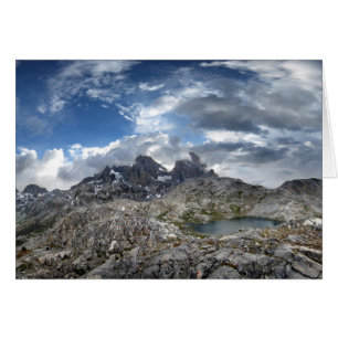 Minarets Panorama above Nydiver Lakes - Sierra
