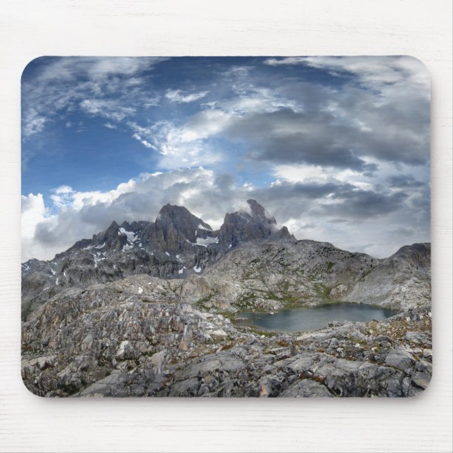 Minarets Panorama above Nydiver Lakes - Sierra Mouse Pad (Front)