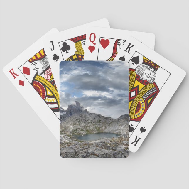Minarets Panorama above Nydiver Lakes - Sierra Playing Cards (Back)