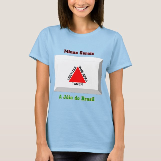 Minas Gerais Flag Gem T-Shirt (Front)
