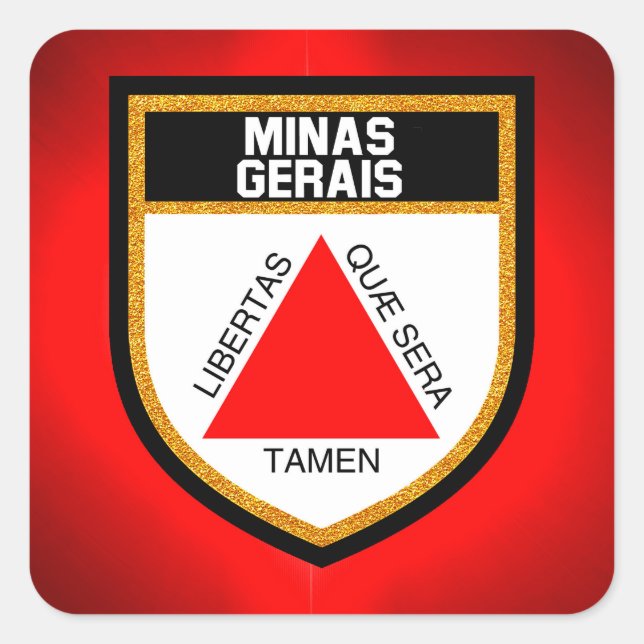 Minas Gerais Flag Square Sticker (Front)
