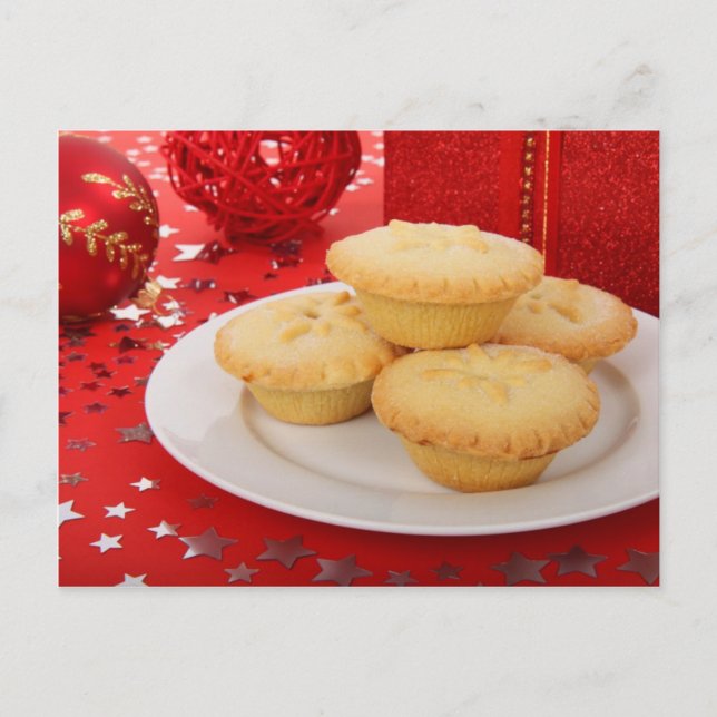 Mince Pies at Christmas Holiday Postcard (Front)