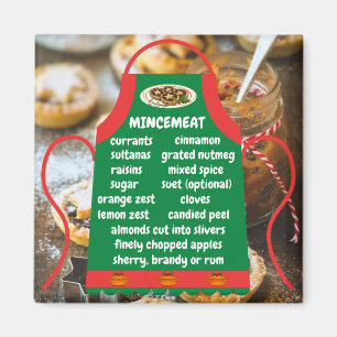 Mincemeat Ingredients Apron Magnet