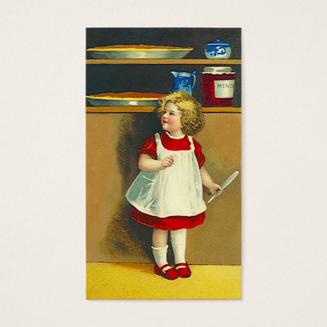 MINCEMEAT PIE BASKET GIFT TAG CARD MINCE PIE (Front)