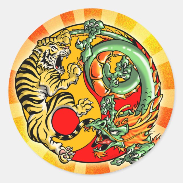 Mind and Body is One Classic Round Sticker (Front)