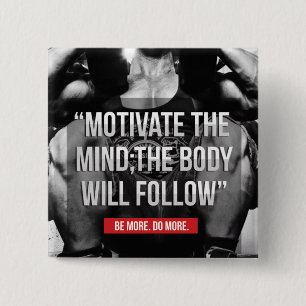 Mind and Body - Workout Motivational 15 Cm Square Badge