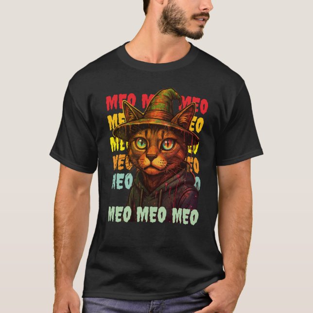 mind-blowing psychedelic witch cat masterpiece  T-Shirt (Front)
