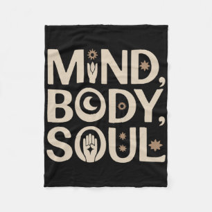 Mind, Body, Soul, Design, Yoga Meditation Lance  Fleece Blanket