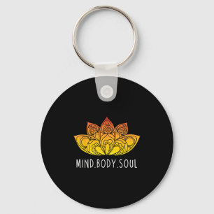 Mind Body Soul Women Meditation Graphic Ideas Key Ring