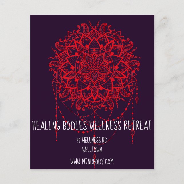Mind Body Spirit New age mandala Health Retreat Flyer (Front)