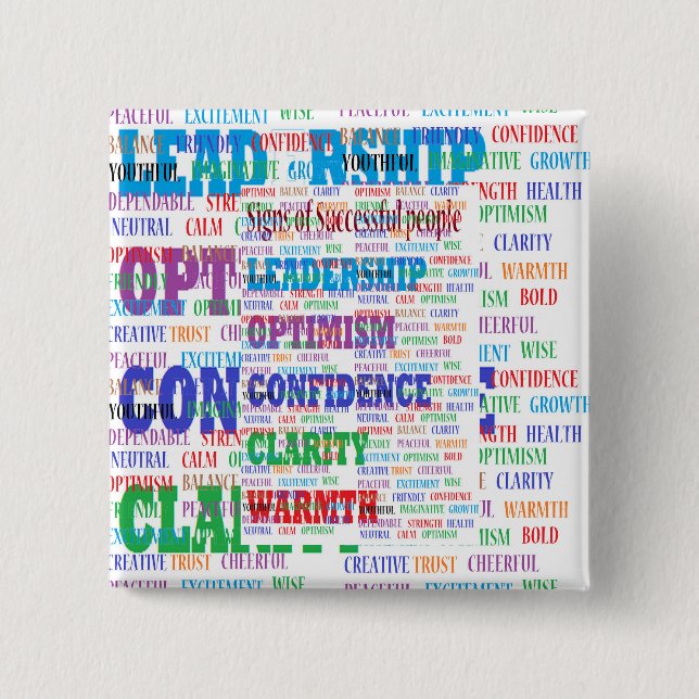 Mind boggling motivational text for success 15 cm square badge (Front)