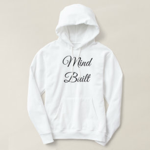 Mind Built Life Shaped Men Baby White Hoodie