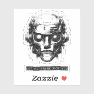 Mind Control Cyberpunk Robot Black Print