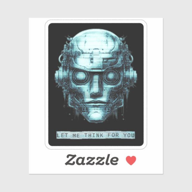 Mind Control Cyberpunk Robot Blue Grunge (Sheet)