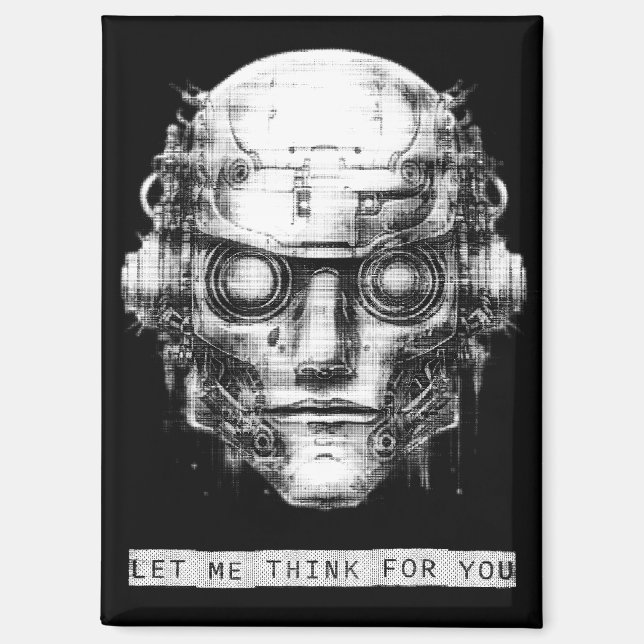 Mind Control Cyberpunk Robot Magnet (Front)